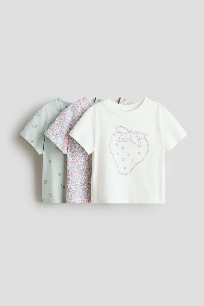 H&M 3-pack printed T-shirts