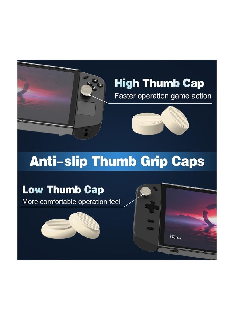 Legion Go Hard Shell Protective Case for Lenovo Legion Go Handheld, Includes 2 Pairs of Controller Thumb Grip Caps and Monitor Protector, Anti-Collision Design (Clear) - Image 2