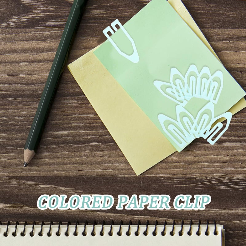 Mint Green Arrow Shaped Plastic Paper Clips 60pcs Mini File Organizers For Office School - Image 5