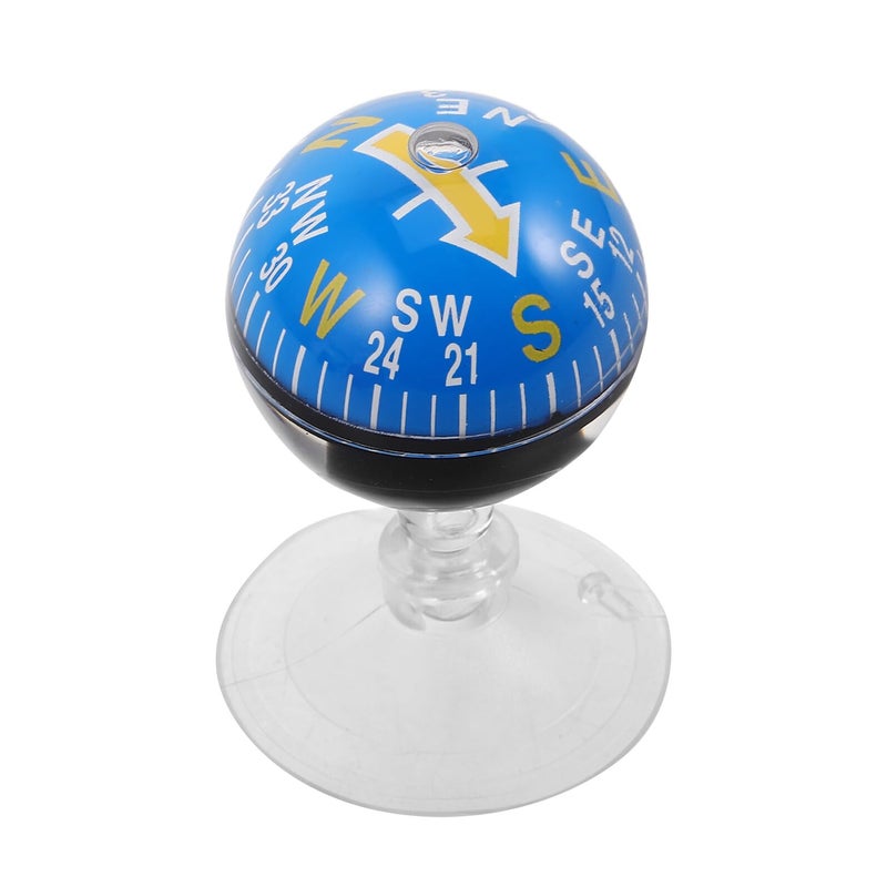 Portable 38mm Car Dashboard Compass with Suction Cup for Vehicle Marine and Outdoor Navigation Blue - Image 2