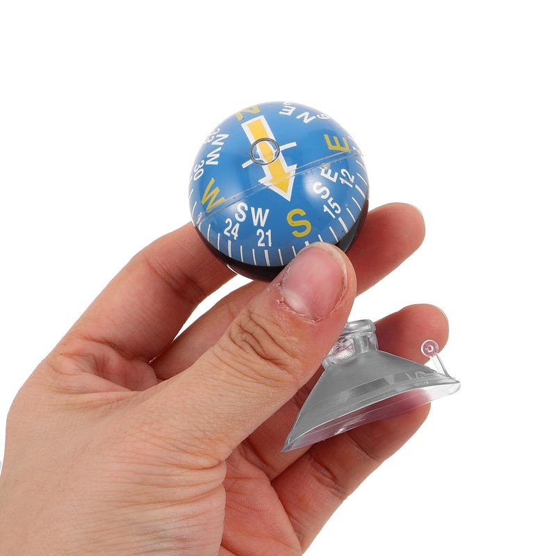 Portable 38mm Car Dashboard Compass with Suction Cup for Vehicle Marine and Outdoor Navigation Blue - Image 4