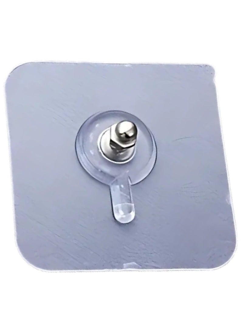 "Heavy-duty adhesive wall hooks – strong transparent nail hook, self-adhesive and durable for wall shelves in the kitchen and bathroom, water- and rust-resistant." - Image 2