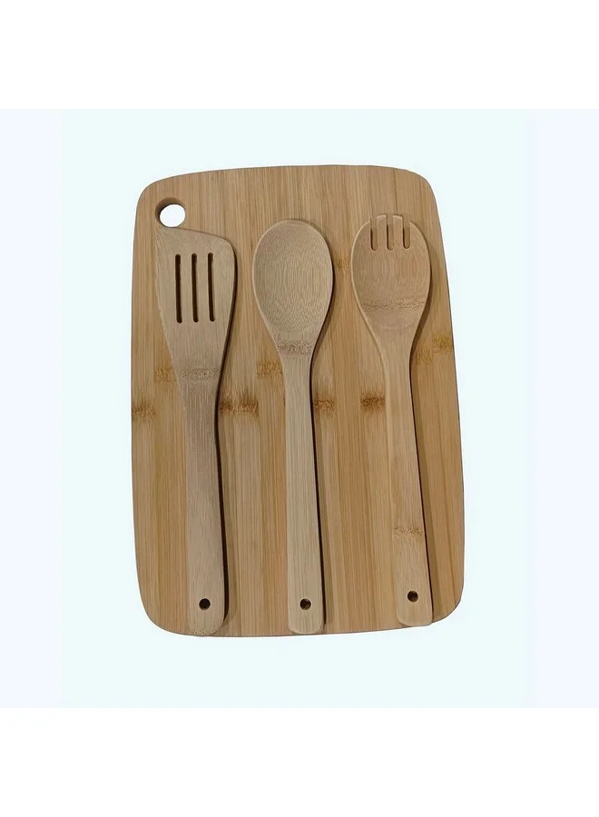 Bien Servi 4-Piece High Quality Bamboo Cutting Board Set Brown 1 x 24 x 35 cm CB098S4B2-1