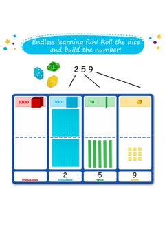 Simply magic 140+1 Pcs Colorful Base Ten Blocks & Activities Set - Base Ten Blocks Classroom Set, Base 10 Math Manipulatives, Place Value Blocks Mat, Ones Tens Hundreds Blocks, Math Counters Cubes  - Image 5