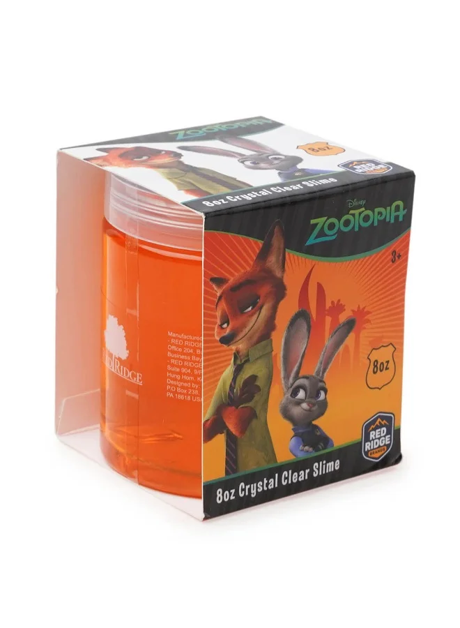 ديزني Zootopia 8oz Crystal Clear Slime | Soft, Glossy & Stretchy | Non-Sticky Slime For Kids | Ideal For Gifting | Orange | Age 3+