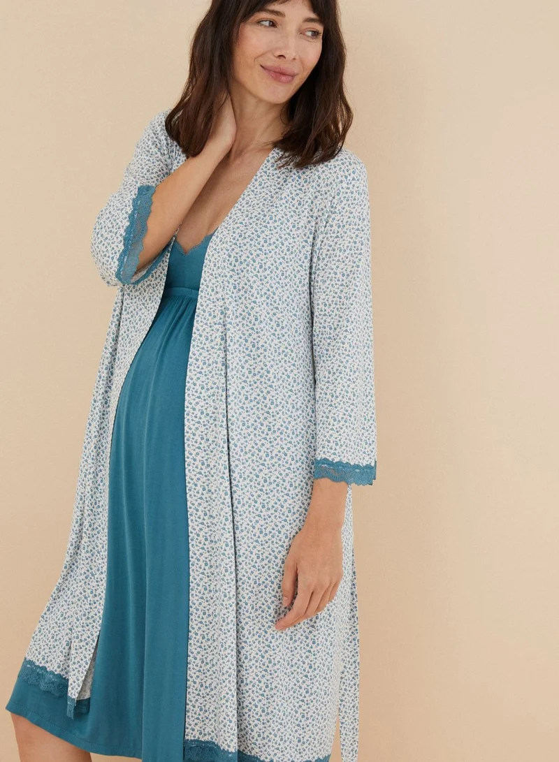 women'secret Floral Print Maternity Robe