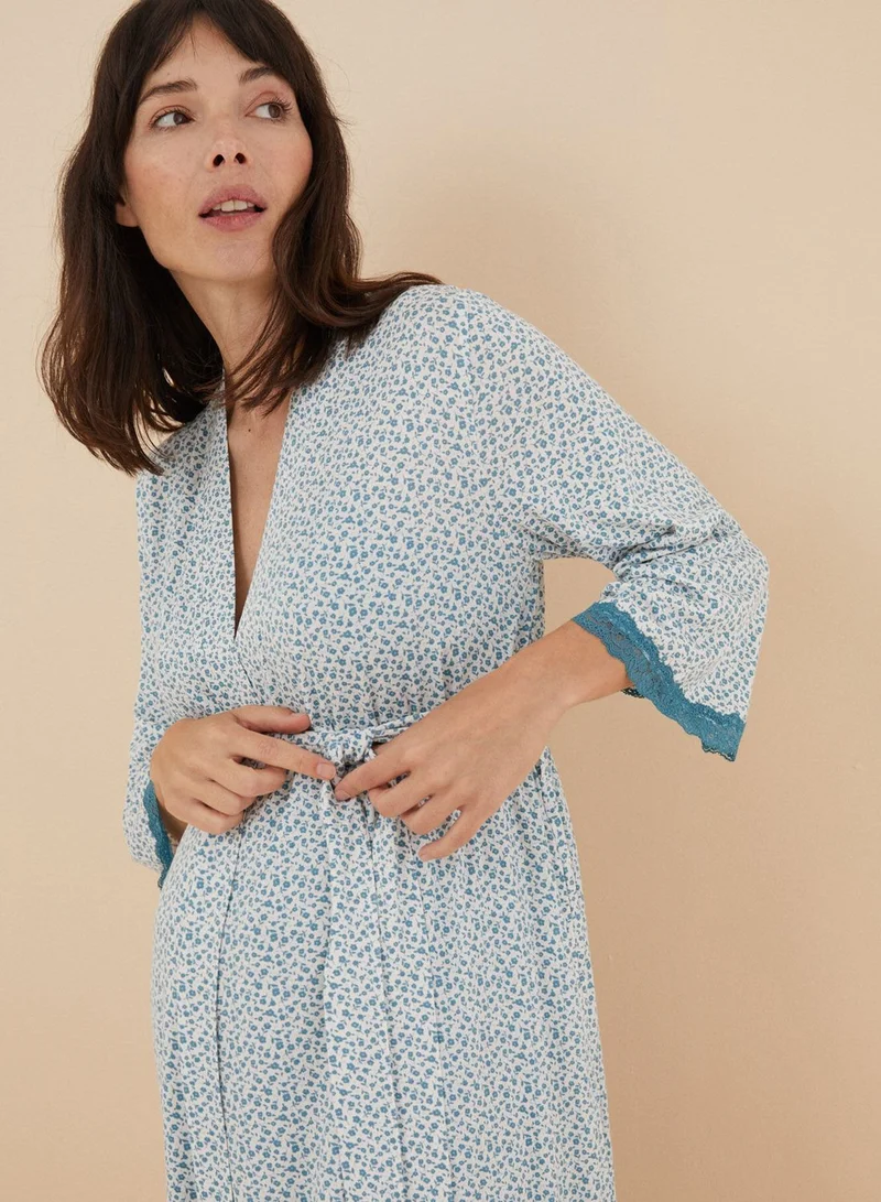 women'secret Floral Print Maternity Robe
