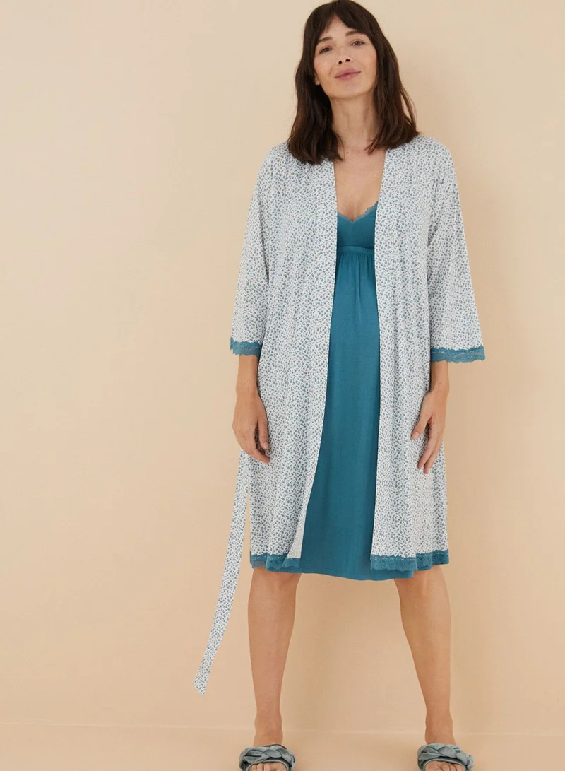 women'secret Floral Print Maternity Robe