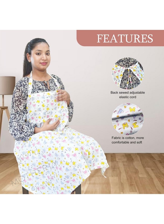موذرلي غطاء رضاعة قابل للتنفس للأم المرضعة، شال الرضاعة الطبيعية/وشاح الرضاعة/غطاء الأمومة/عباءات الرضاعة، مريلة الرضاعة للأم، غطاء تغذية الطفل للأمهات (طبعة أرنب) - Image 4