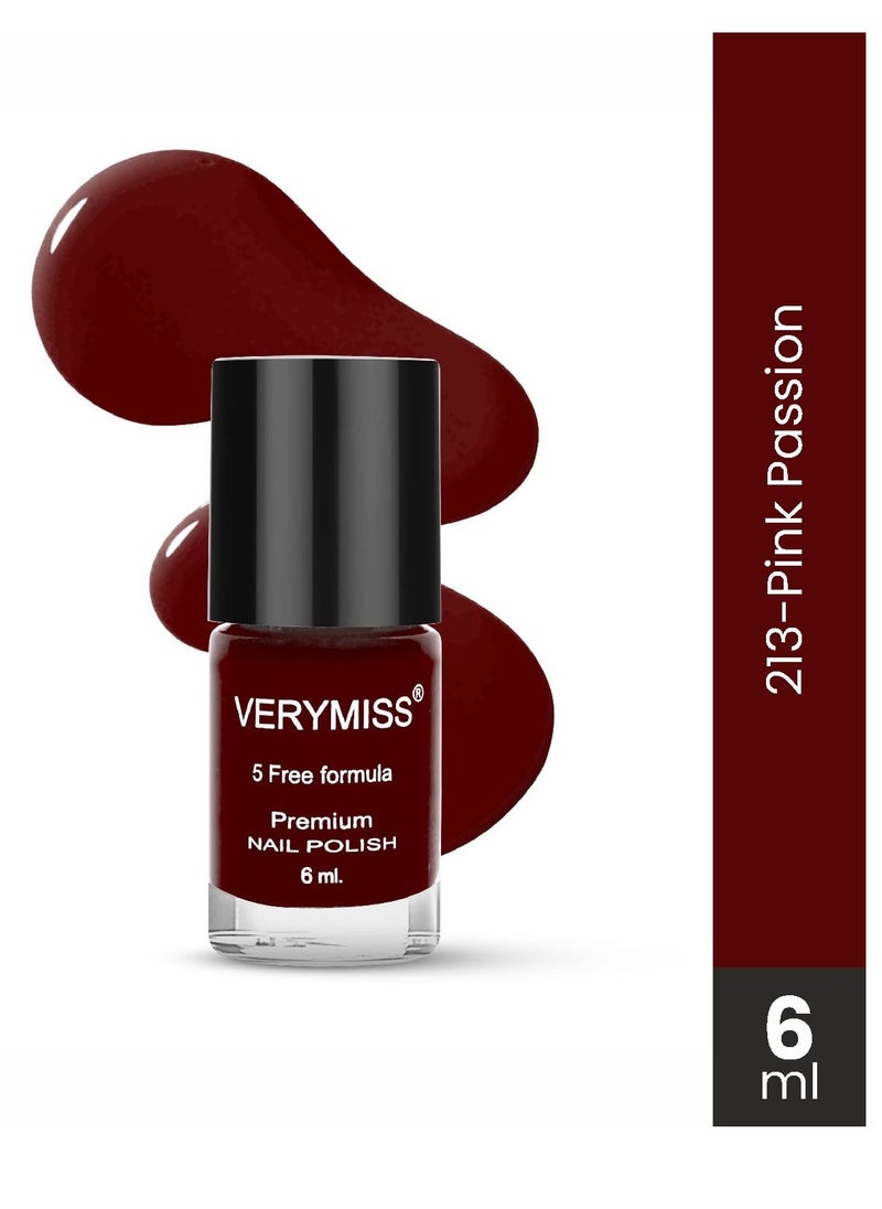 VERYMISS - Verymiss Premium Non UV Gel Nail Polish 6 ml 213 Pink Passion - Image 1