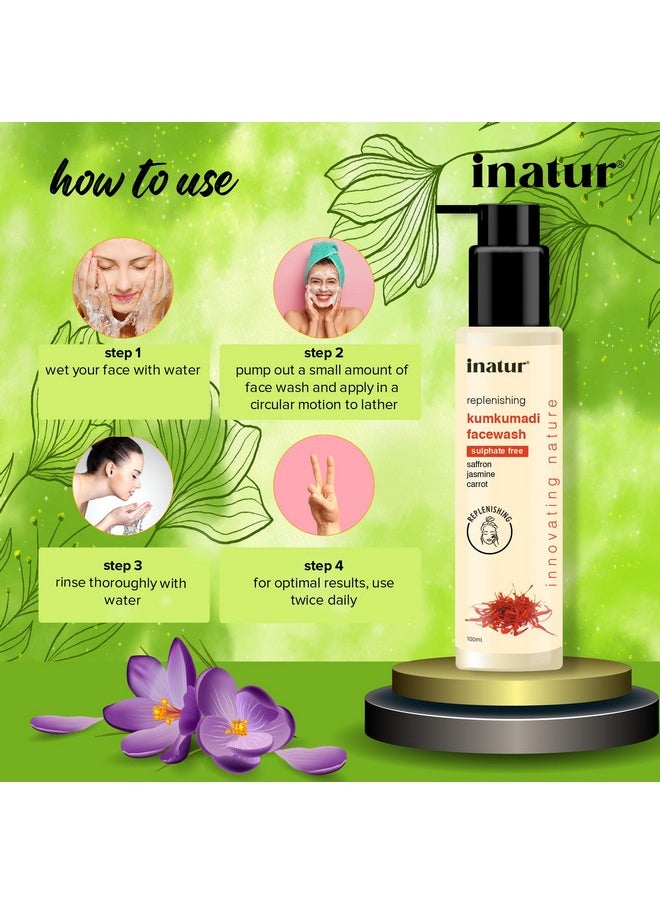 INATUR inatur Kumkumadi Combo of Facial Oil + Face Cleanser for Glowing and Brightening Skin | Ayurvedic Blends | 100% Vegan and Natural  - Image 3