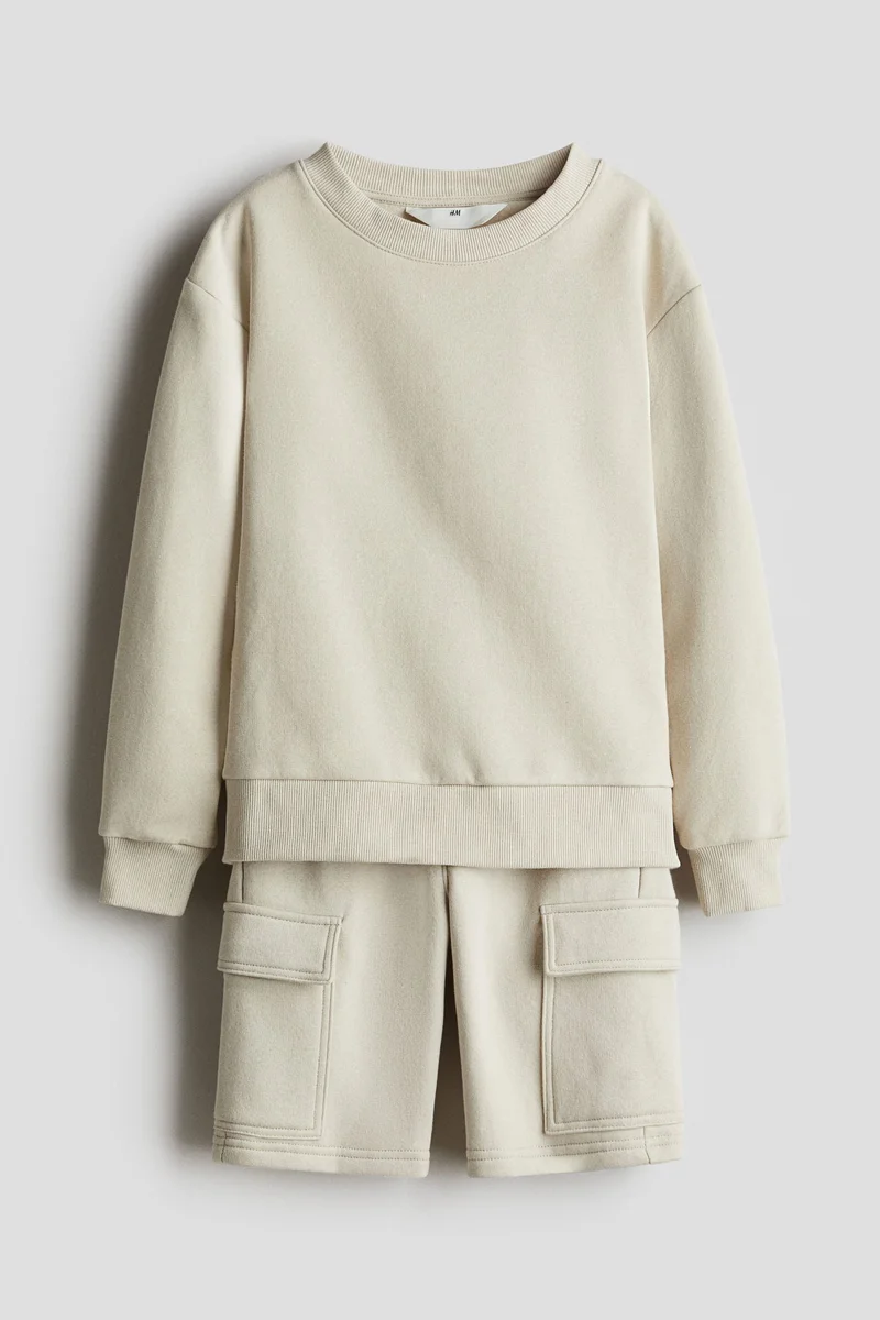 H&M 2-piece sweatshirt and shorts set