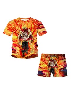 KUYING New Dragon Ball Loose Casual Short Sleeved Shorts Set  - Image 1