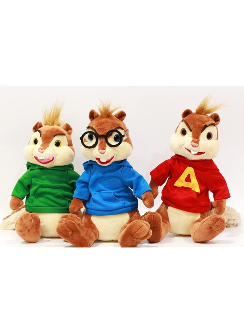 3 Pack Alvin and the Chipmunks Plush Toy Kids Gift 25cm - Image 2
