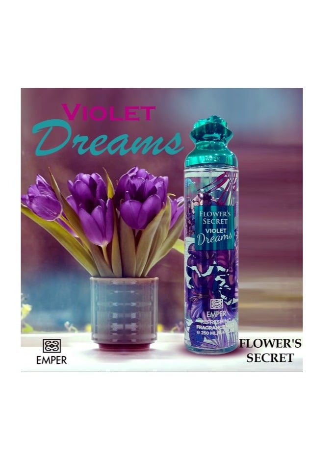 Emper - Flower's Secret Violet Dreams Body Mist For Women 250ml - Image 1