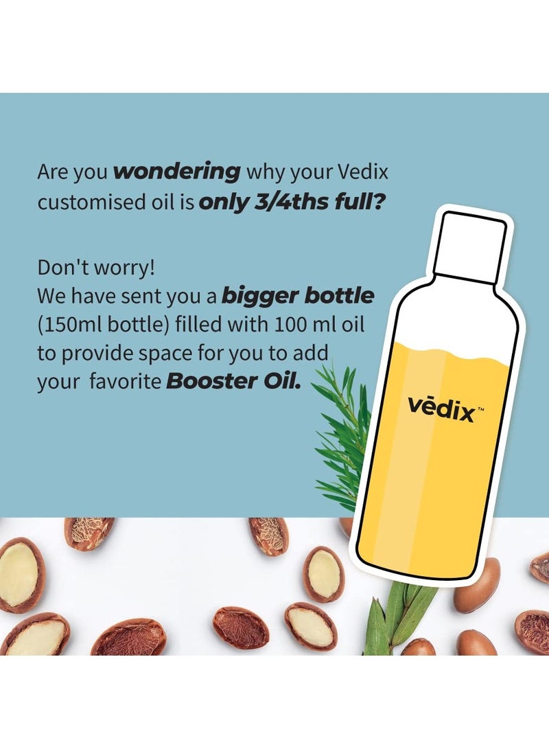 Vedix Customised Ayurvedic Hair Fall Oil | Viruj Hair Fall Oil | For Normal-Oily Scalp| With Coconut + Argan + Tea Tree | For Reducing Hair Fall | For Hair Growth | -100ml - Image 3