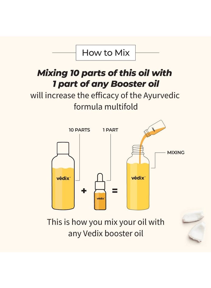 Vedix Customised Ayurvedic Hair Fall Oil | Viruj Hair Fall Oil | For Normal-Oily Scalp| With Coconut + Argan + Tea Tree | For Reducing Hair Fall | For Hair Growth | -100ml - Image 4