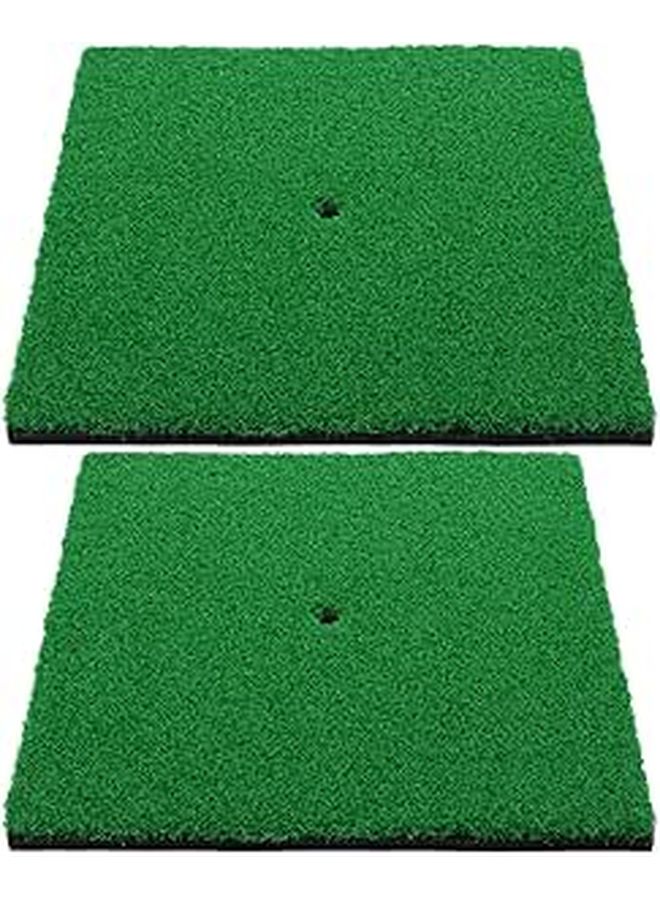 IMIKEYA 30x30cm Golf Practice Mat 2 Pack Simulation Grass Turf for Indoor Outdoor Training - Image 1