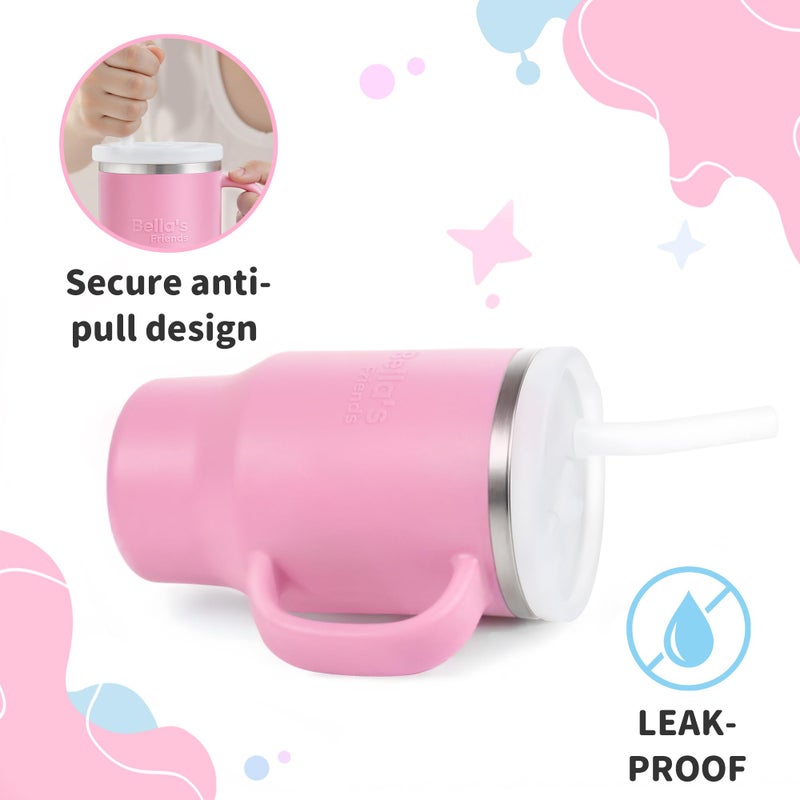 Bella's Friends Handy Mini Tumbler, 9â€¯oz Sippy Cups for Toddlers 1-3, Stainless Interior, Leakâ€‘Proof Toddler Cups, Birthday Gifts for 1 Year Old Girls Boys, Baby Girl Daycare Essentials with Name Stickers, 1 Pack - Image 5