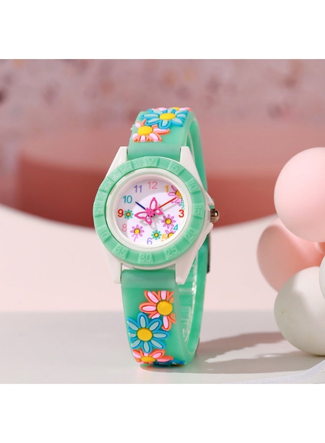 QUARTZ 4pcs Kids  Watch Bracelet with 3D Cartoon Silicone Children Toddler Wrist Watch Bangle Little Child Toys for Girls Kids - Image 5