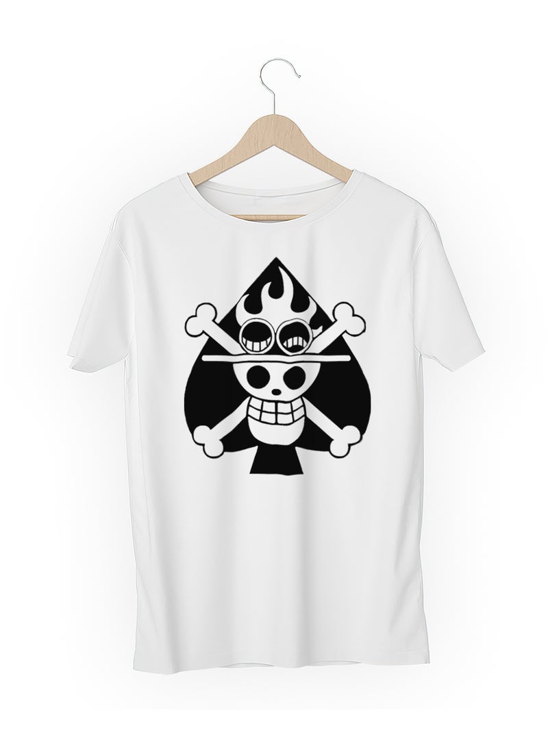 Fashion World Cotton T-shirt Printed with High-quality Anime One Piece ACE - Image 3