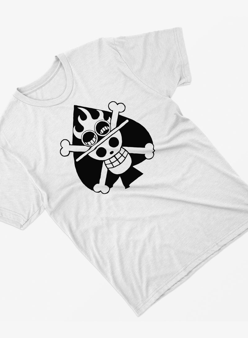 Fashion World Cotton T-shirt Printed with High-quality Anime One Piece ACE - Image 2