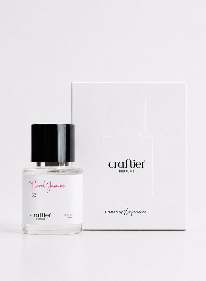 Craftier Perfume FLORAL JASMINE - Inspired of-BLOOM, Eau De Parfum for Women - 50ml, Long Lasting Floral Fragrance Upto 24 Hrs, Travel Size Women's Perfume - Image 2