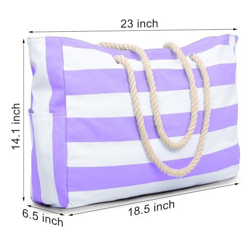 Becokan Beach Bags for Women Large Waterproof Beach Tote Bag Zipper Beach Bags Waterproof Sandproof Swim Pool Bag Large Tote - Image 4