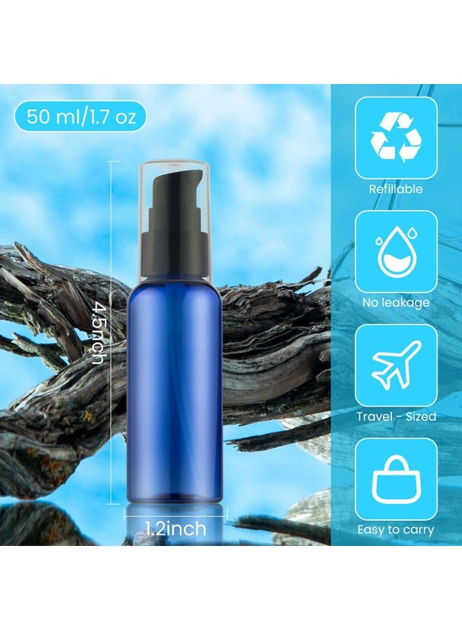 RAYNAG 5 Pack Empty Refillable Plastic Pump Bottle Ideal for Lotion Cream Essential Oil Travel Small Container,50ml/1.7oz - Image 3