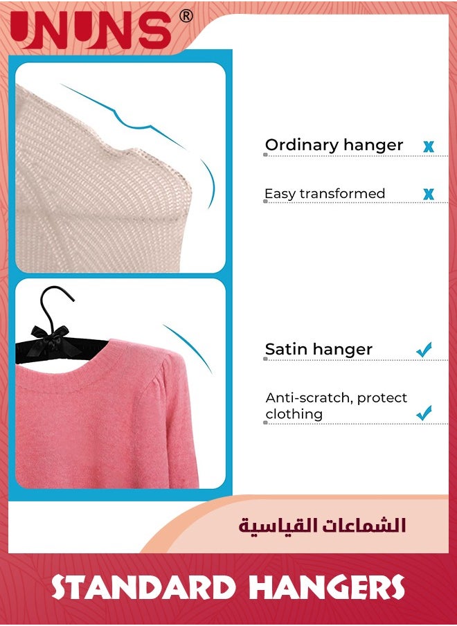 UNUNS - 10 Pack Padded Hanger,Extra Large Heavy Duty Satin Covered Coat Hangers For Sweaters,Coat Hangers No Shoulder Bump For Women Clothes,Sweaters,Dresses,Clothing,Weddings - Image 1