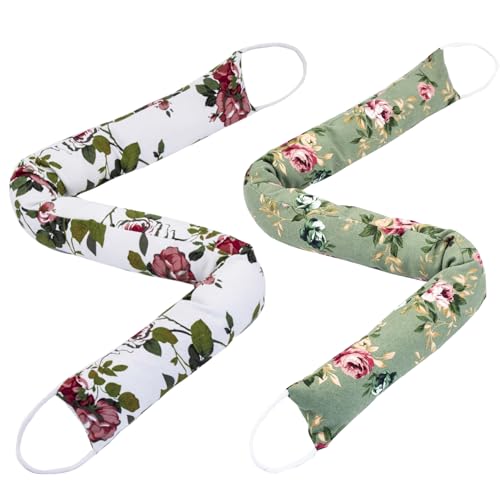 CERAYOU 2 Pack 36 Inch 2.8 Inch Wide Slim Under Door Blocker Door Draft Stopper, Bottom Blocker Weighted Gap Filler Saving Energy Sound Air Noise Light Stopper Canvas Cotton Cartoon Print 2.2Lb - Image 1