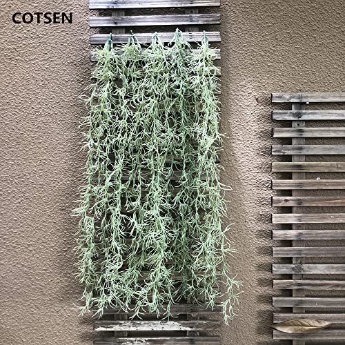 COTSEN 5 Pack Spanish Moss Faux Greenery Moss Fake Vines Moss Hanging Plants for Potted Plants Artificial Hanging Moss Garland Used for Family Indoor and Outdoor Gardens Decoration - Image 2
