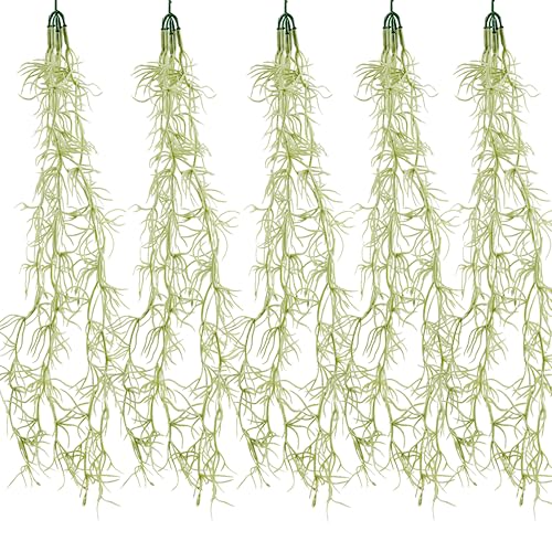COTSEN 5 Pack Spanish Moss Faux Greenery Moss Fake Vines Moss Hanging Plants for Potted Plants Artificial Hanging Moss Garland Used for Family Indoor and Outdoor Gardens Decoration - Image 1