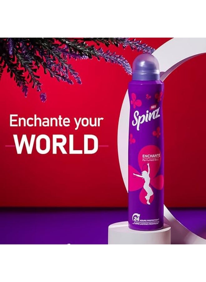 سبينز مزيل العرق المعطر Spinz Enchante للنساء | عطر زهري عالمي | بخاخ للجسم يمنح انتعاشًا يدوم طويلاً وحماية من الروائح الكريهة لمدة 24 ساعة | 200 مل - Image 3