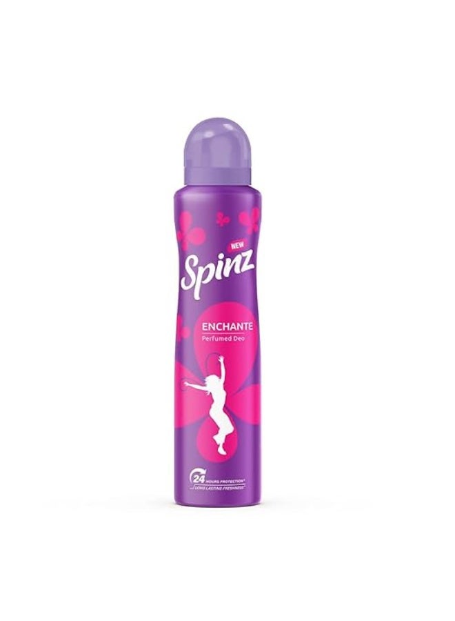 سبينز مزيل العرق المعطر Spinz Enchante للنساء | عطر زهري عالمي | بخاخ للجسم يمنح انتعاشًا يدوم طويلاً وحماية من الروائح الكريهة لمدة 24 ساعة | 200 مل - Image 1