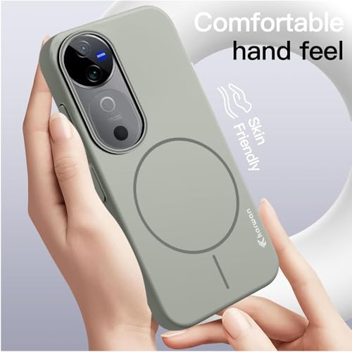 KARWAN®️Magnetic Ultra Slim-Fit Back Case Cover for Vivo V30 |Hard PC Case Cover| Ultra-Thin & Light Weight with [Ultra Premium Feel] Case for Vivo V30(6.8")(Grey) - Image 2