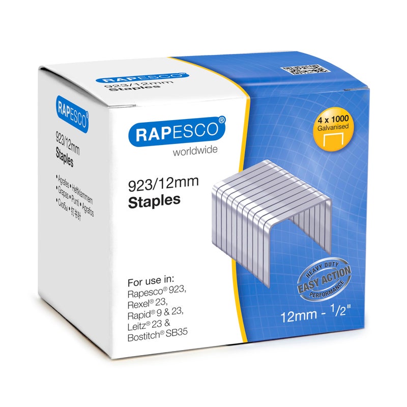 Rapesco 923 Type 1/2" Galvanised Staples, Box of 4,000 (S92312Z3) - Image 5