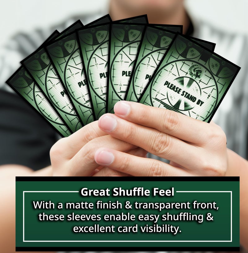 Digital Sorcery Studio Please Stand by Card Sleeves - 100 Pack for MTG, Magic The Gathering, TCG Decks & More, Standard Size Card Sleeves for Trading Card Protection - Ideal for MTG Commander & Fallout Decks - Image 2
