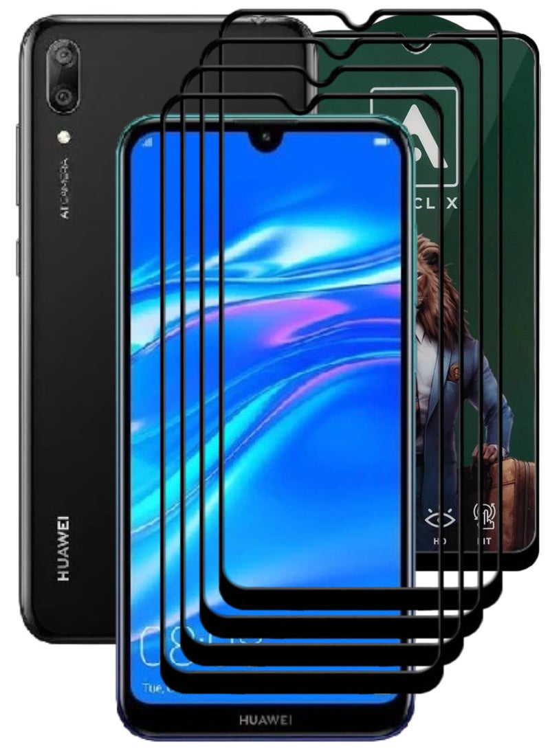 ACLIX 4 Pieces Antistatic ESD Dustproof Premium Quality High Definition Tempered Glass Screen Protector Designed For Huawei Y7 (2019) - Image 1