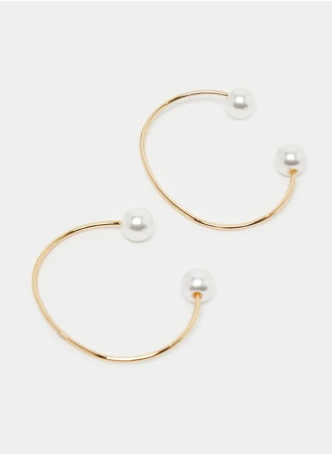 Styli Set of 2 - Faux Pearl Edge Cuff Bracelets