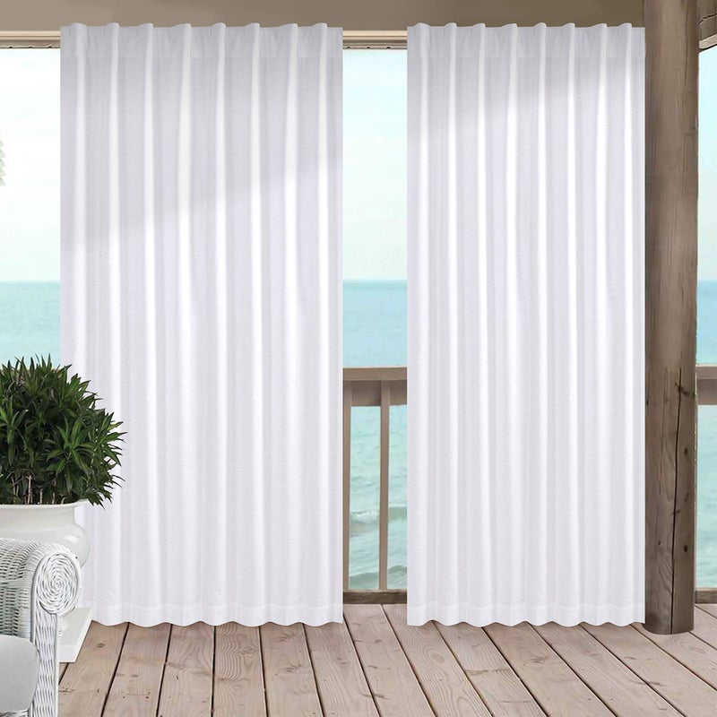 Bedding Craft White Curtains White Cotton Curtains Curtains  White Curtain Curtains & Drapes White Cotton Curtains  Drapes White Curtains 108 inches Long & 50"" Wide - Image 5