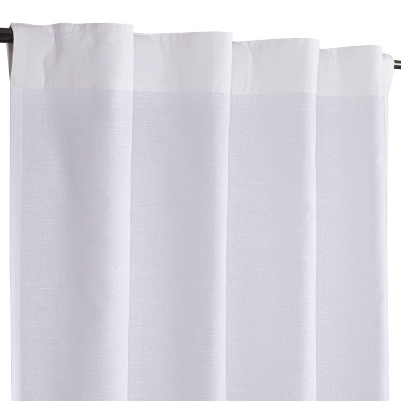 Bedding Craft White Curtains White Cotton Curtains Curtains  White Curtain Curtains & Drapes White Cotton Curtains  Drapes White Curtains 108 inches Long & 50"" Wide - Image 1