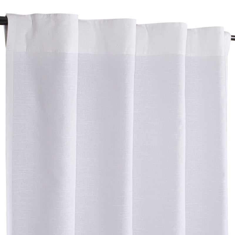 Bedding Craft White Curtains White Cotton Curtains Curtains  White Curtain Curtains & Drapes White Cotton Curtains  Drapes White Curtains 108 inches Long & 50"" Wide - Image 3