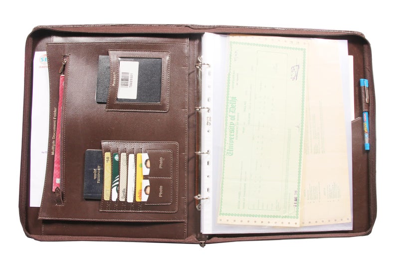 Sukeshcraft Pu Multiuse 25 File Sleeve for Documents, Certificates, Fixed Deposit Receipt, Portfolio B4 Size Documents Holder for Sports, Office, Home, School - Image 3