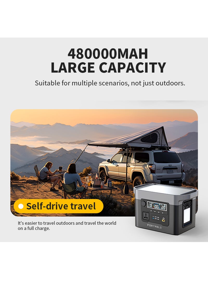 Sharpdo - Portable Power Station 220V 1200W 70AH, 840WH LiFe Battery for Home Backup, Power Outages, and Outdoor Camping - Image 1