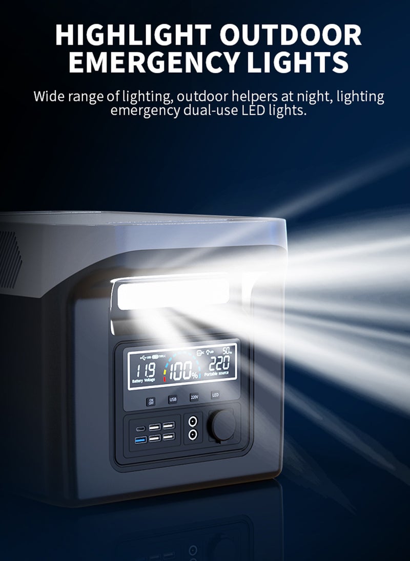 Sharpdo - Portable Power Station 220V 1200W 70AH, 840WH LiFe Battery for Home Backup, Power Outages, and Outdoor Camping - Image 1