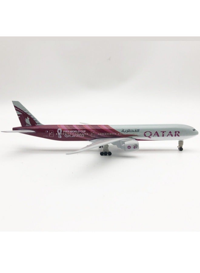 general 20cm alloy airplane desktop display model 1:200 scale Qatar World Cup B777 airplane model ornaments toys decoration collection gifts - Image 4