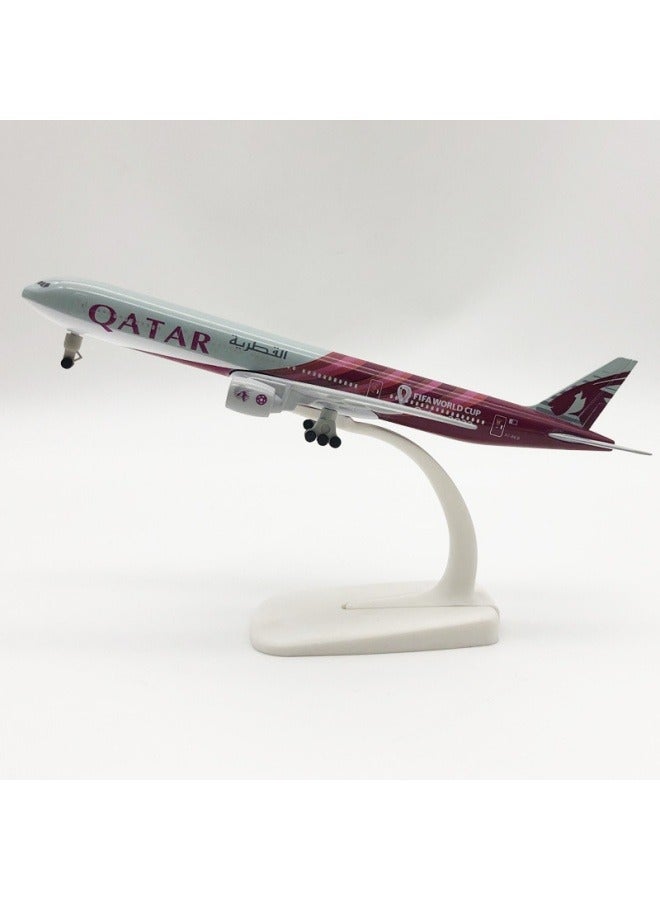 general 20cm alloy airplane desktop display model 1:200 scale Qatar World Cup B777 airplane model ornaments toys decoration collection gifts - Image 5