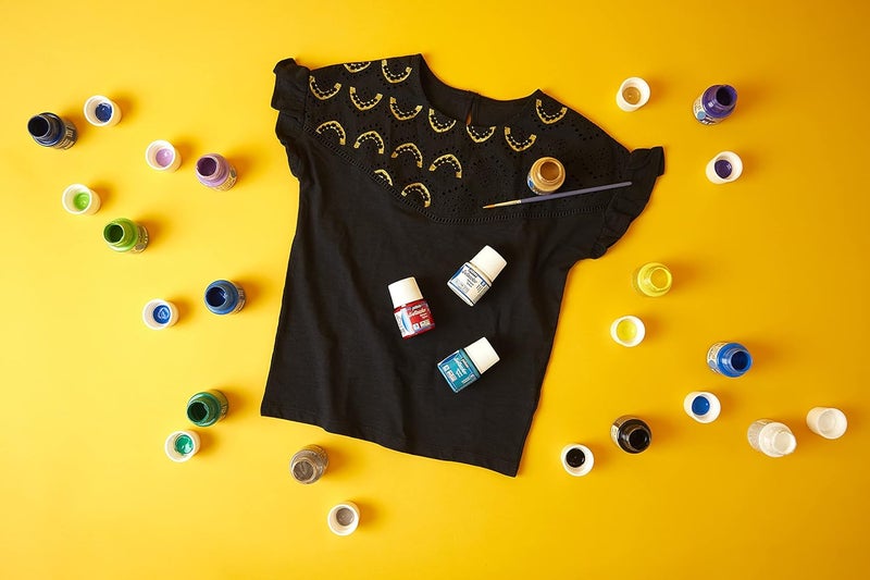 PEBEO Setacolor Opaque Fabric Paint - 45ml Bottle in Black Lake - Image 2