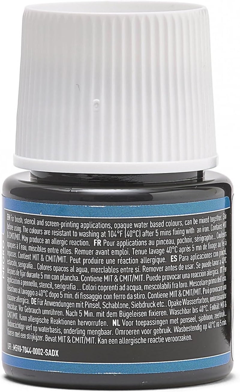 PEBEO Setacolor Opaque Fabric Paint - 45ml Bottle in Black Lake - Image 5